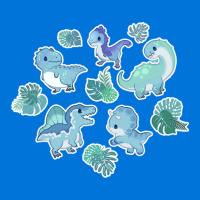 Blue Dinosaurs Baby Bibs | Artistshot