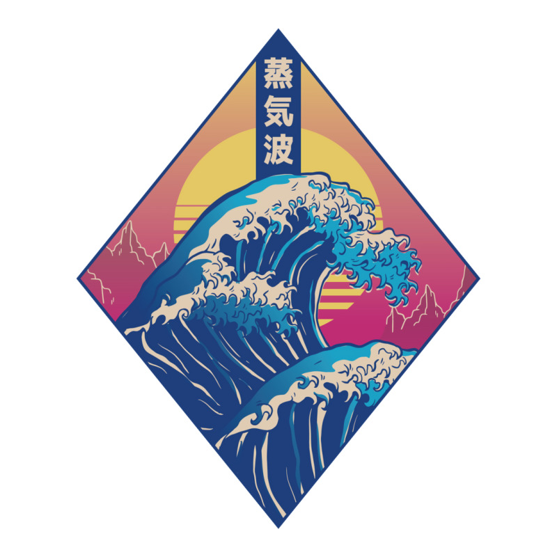 Vaporwave Japanese Wave V-Neck Tee by buddoxhardoe | Artistshot