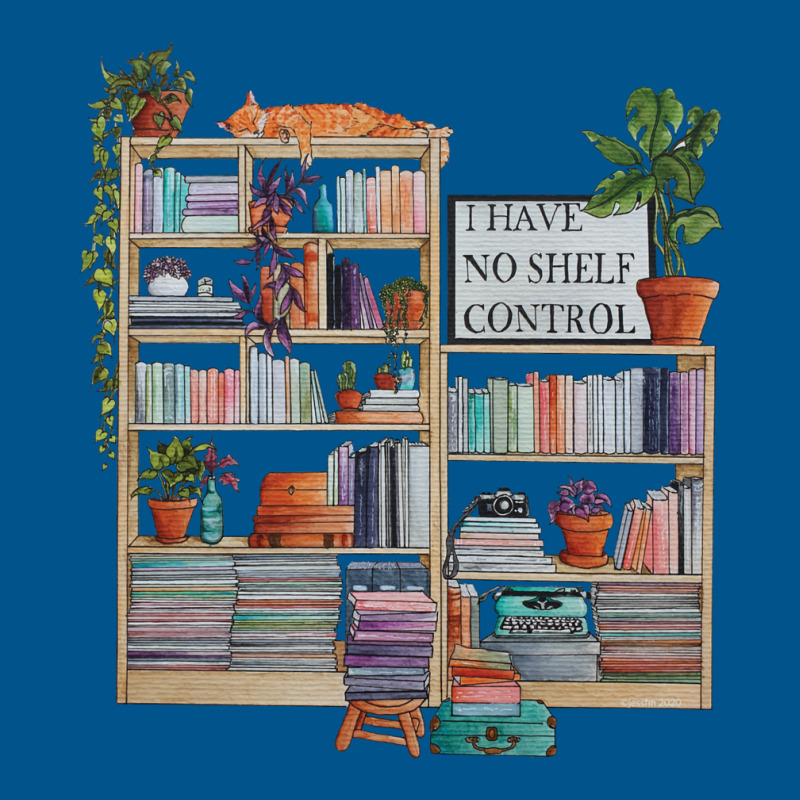 Watercolor Bookshelf I Have No Shelf Control Classic T-shirt by kaxizenzia | Artistshot