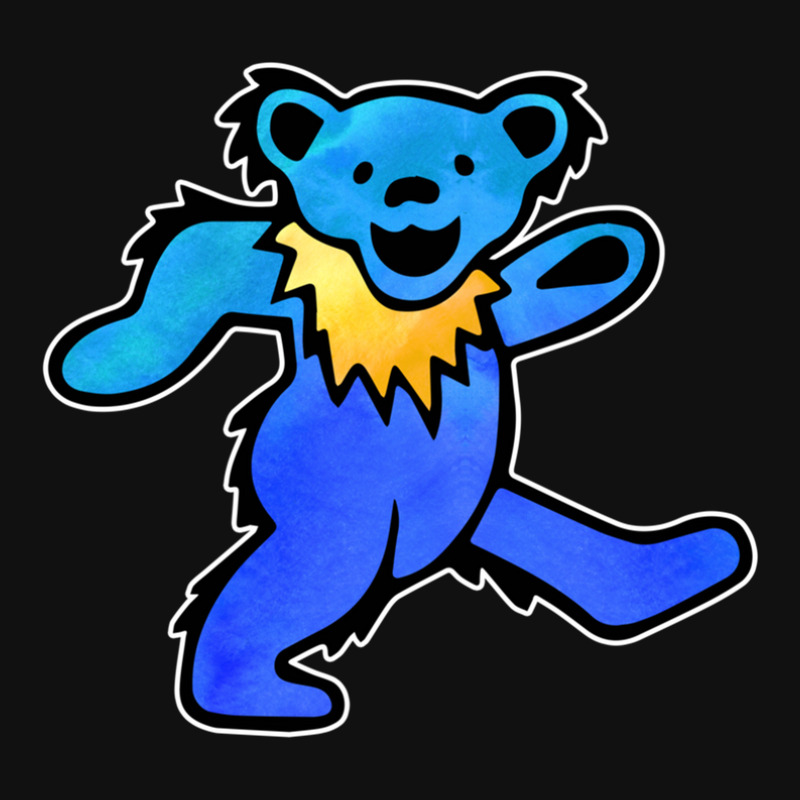 Blue Grateful Dancing Hippie Classic Rock Dead Bear Pin-back Button | Artistshot