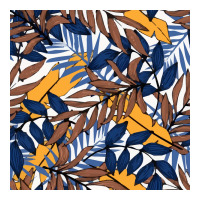 Trend Pattern With Blue Yellow Leaves Plants Poster Nature 3/4 Sleeve Shirt | Artistshot