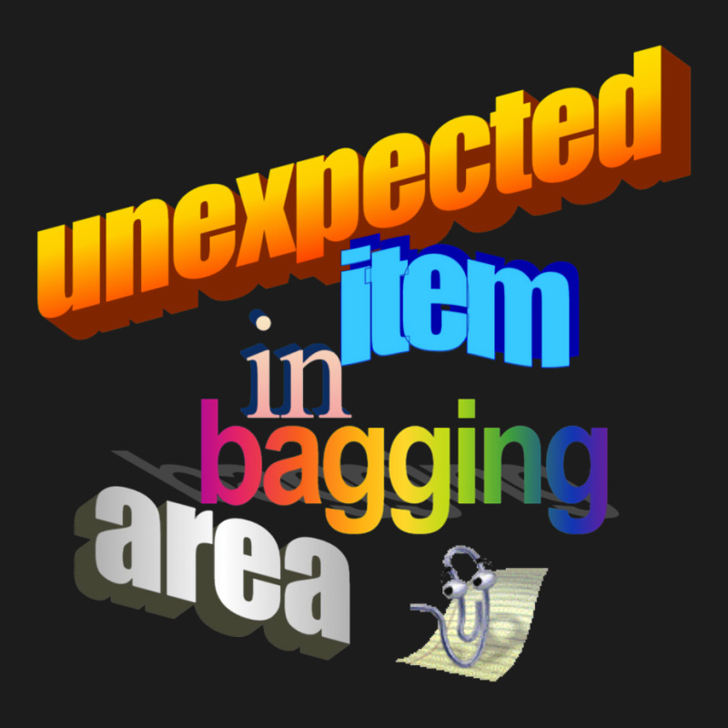 Unexpected Item In Bagging Area Wordart Hoodie & Jogger set by hazrolmagedea | Artistshot