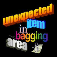 Unexpected Item In Bagging Area Wordart Fleece Short | Artistshot