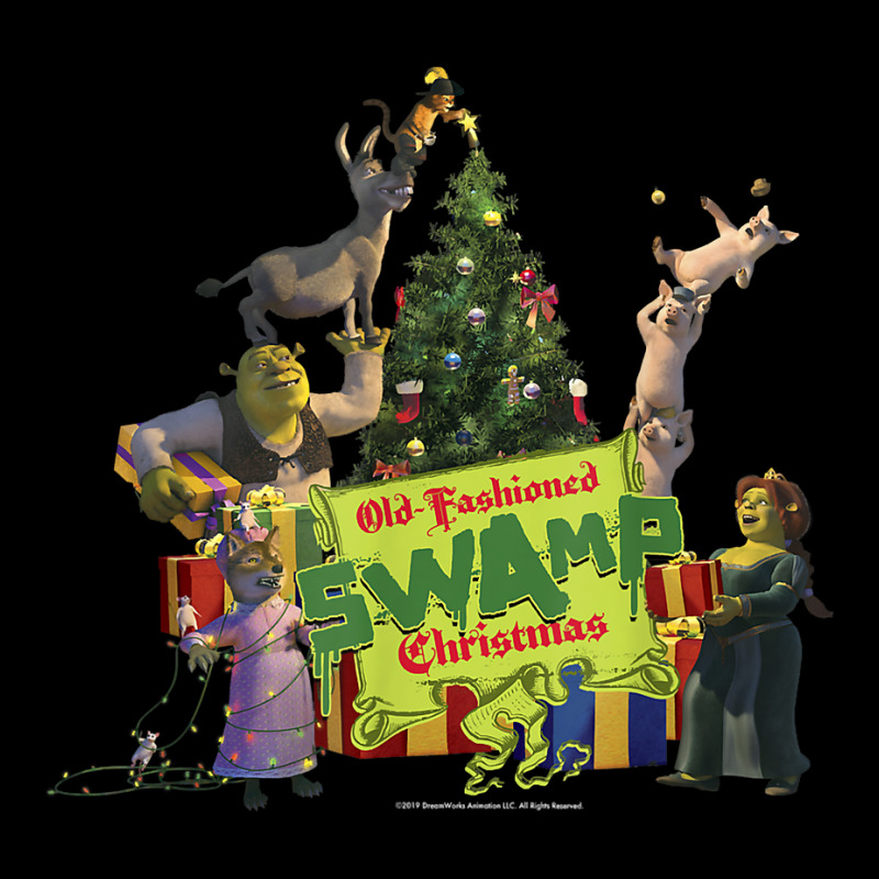 Shrek Group Shot Old Fashioned Swap Christmas Text Poster T Shirt Zipper Hoodie | Artistshot