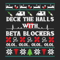 Deck The Halls Beta Blockers Nurse Christmas Ugly Sweater Pullover Hoo Men's T-shirt Pajama Set | Artistshot