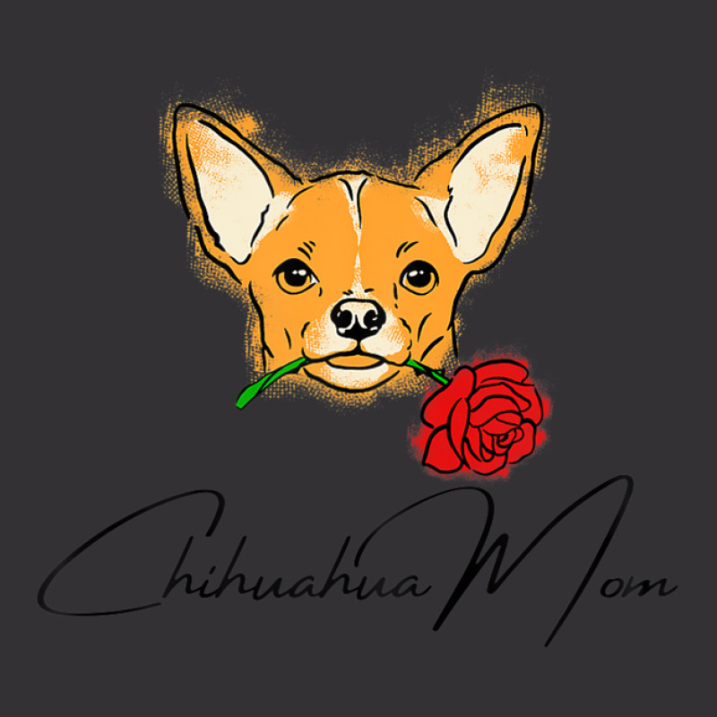 Womens Chihuahua Mom With Cute Puppy Face - Gift For Chihuahua Mom Vintage Hoodie | Artistshot