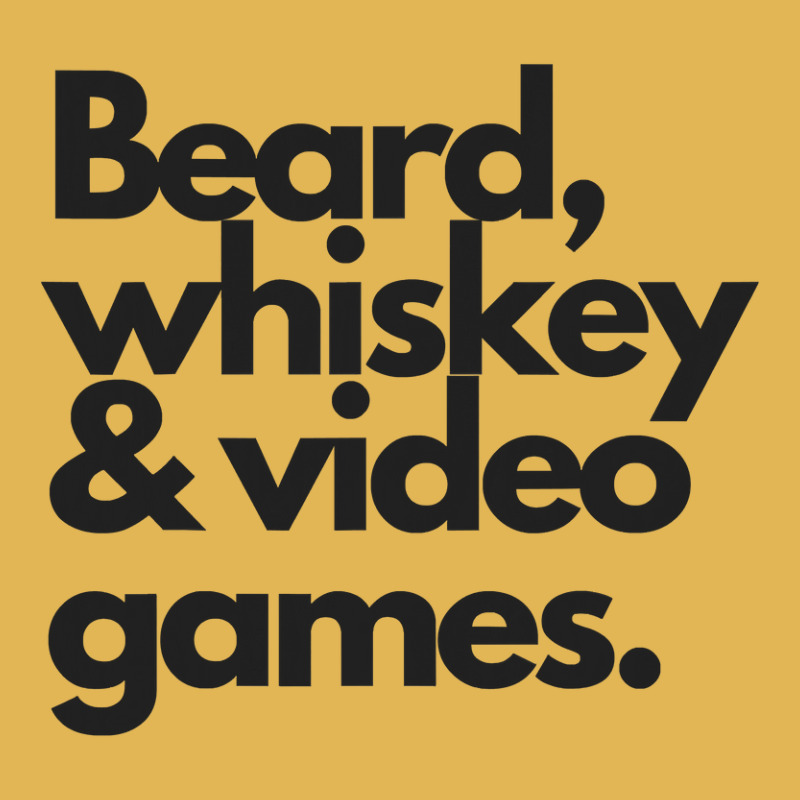 Beard, Whiskey   Video Games  Manly Whiskey Drinker Vintage Hoodie And Short Set | Artistshot