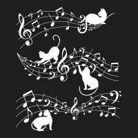 Music Note And Cat For Dark Classic T-shirt | Artistshot