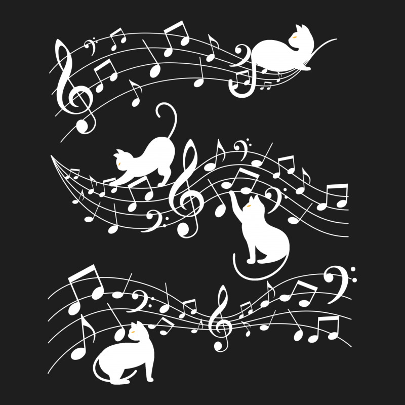 Music Note And Cat For Dark Classic T-shirt by autlu2024 | Artistshot