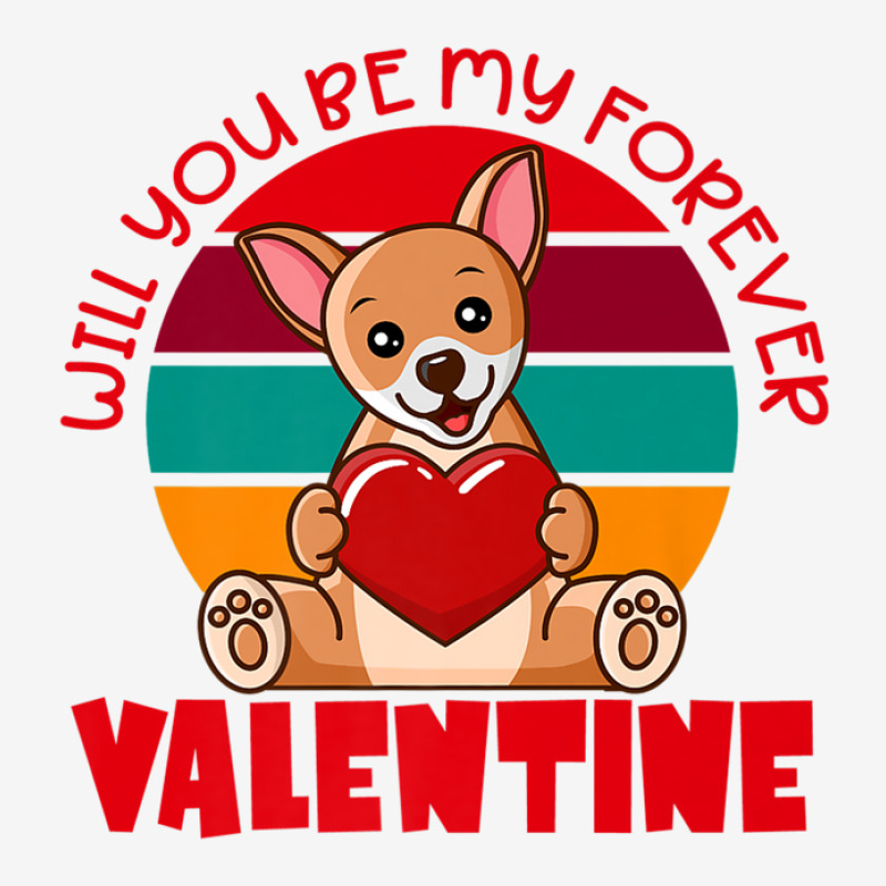 Chihuahua Valentine Will You Be My Forever Cute Valentine Metal Print Horizontal | Artistshot