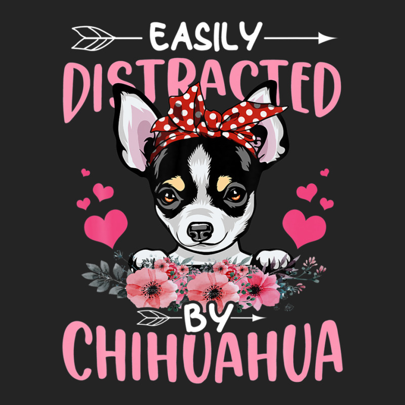 Easily Distracted By Chihuahua Floral Dog Mom 3/4 Sleeve Shirt | Artistshot