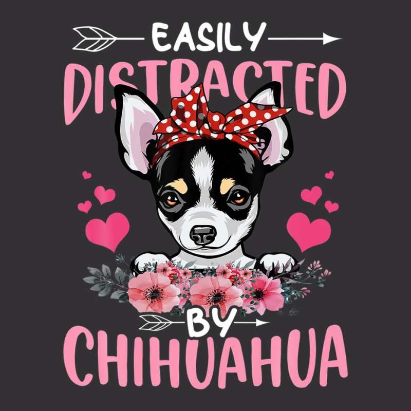 Easily Distracted By Chihuahua Floral Dog Mom Vintage Hoodie | Artistshot