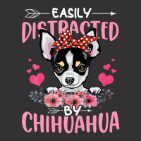 Easily Distracted By Chihuahua Floral Dog Mom Vintage Hoodie And Short Set | Artistshot