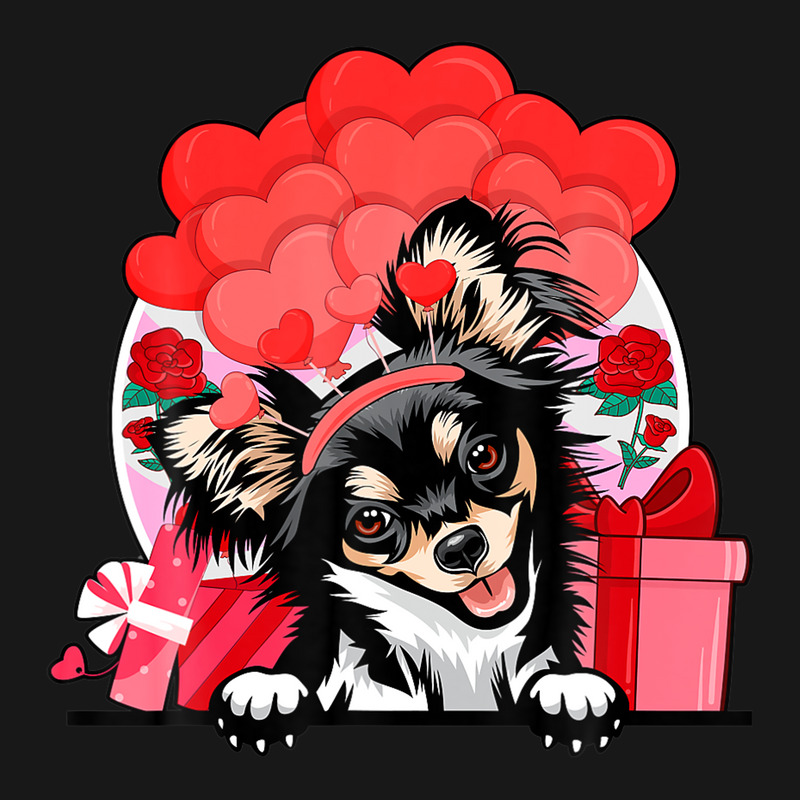 Tri Colo Chihuahua Valentines Day Dog Hearts Flowers Flannel Shirt | Artistshot