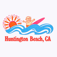 Huntington Beach, Ca   Original Retro Style Surf Beach Design Tank Top | Artistshot