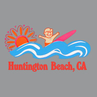 Huntington Beach, Ca   Original Retro Style Surf Beach Design Crewneck Sweatshirt | Artistshot