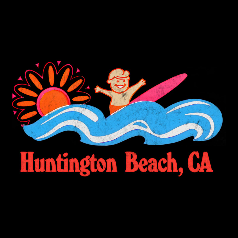 Huntington Beach, Ca   Original Retro Style Surf Beach Design Men's Long Sleeve Pajama Set | Artistshot