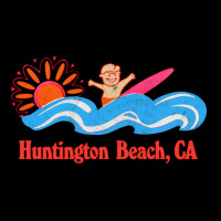 Huntington Beach, Ca   Original Retro Style Surf Beach Design Lightweight Hoodie | Artistshot