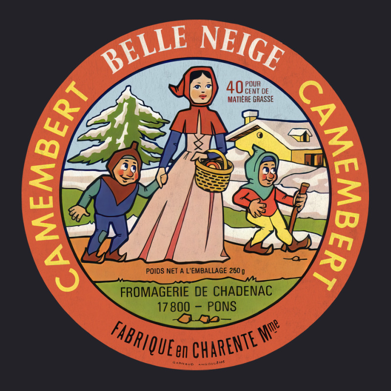 Belle Neige Camembert     Vintage Francophile Cheese Label Unisex Sherpa-lined Denim Jacket | Artistshot