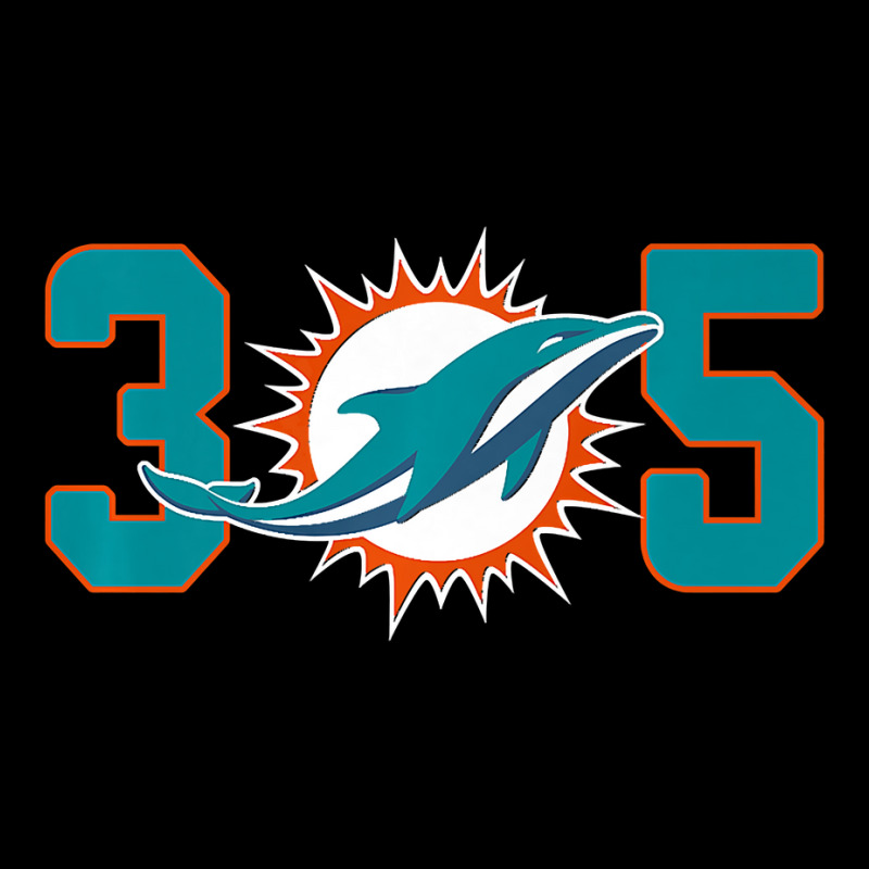 305 Modern Miami Football, Cool Dolphin, Tailgate Party Fan Premium Zipper Hoodie | Artistshot