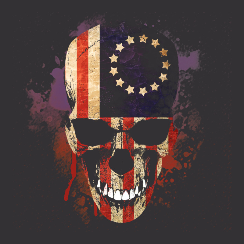 Usa Old Glory Skull Vintage Hoodie And Short Set | Artistshot