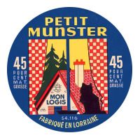 Petit Munster    Vintage Francophile Cheese Label Crop Top | Artistshot