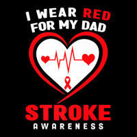 Stroke Awareness  - I Wear Red For My Dad V-neck Tee | Artistshot