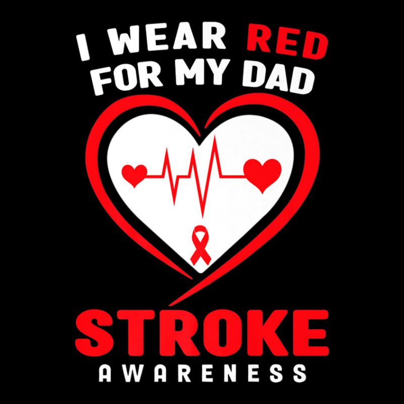 Stroke Awareness  - I Wear Red For My Dad V-neck Tee | Artistshot