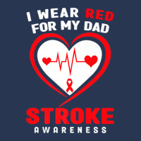 Stroke Awareness  - I Wear Red For My Dad Men Denim Jacket | Artistshot