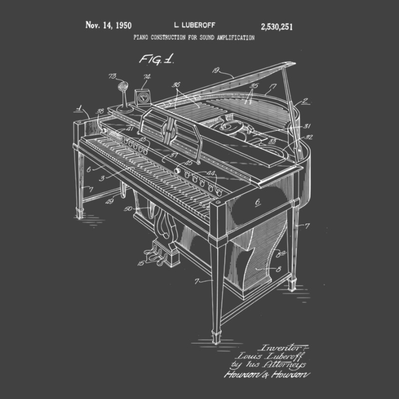 Piano Art Patent Print 1950 Vintage T-shirt | Artistshot