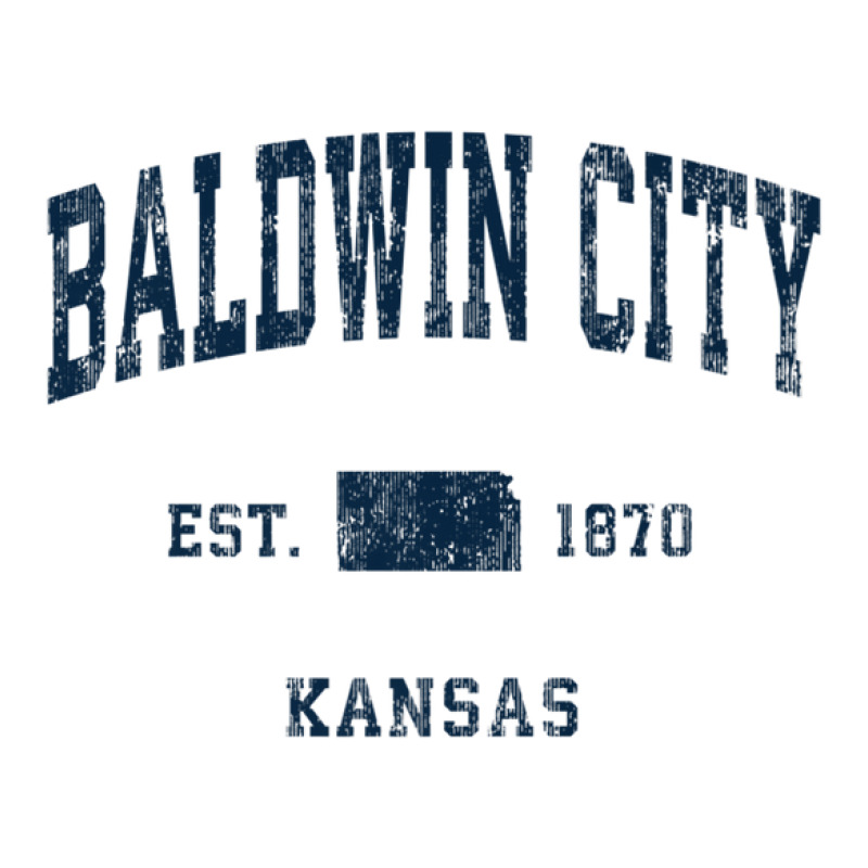 Baldwin City Kansas Ks Vintage Athletic Navy Sports Design Sticker | Artistshot