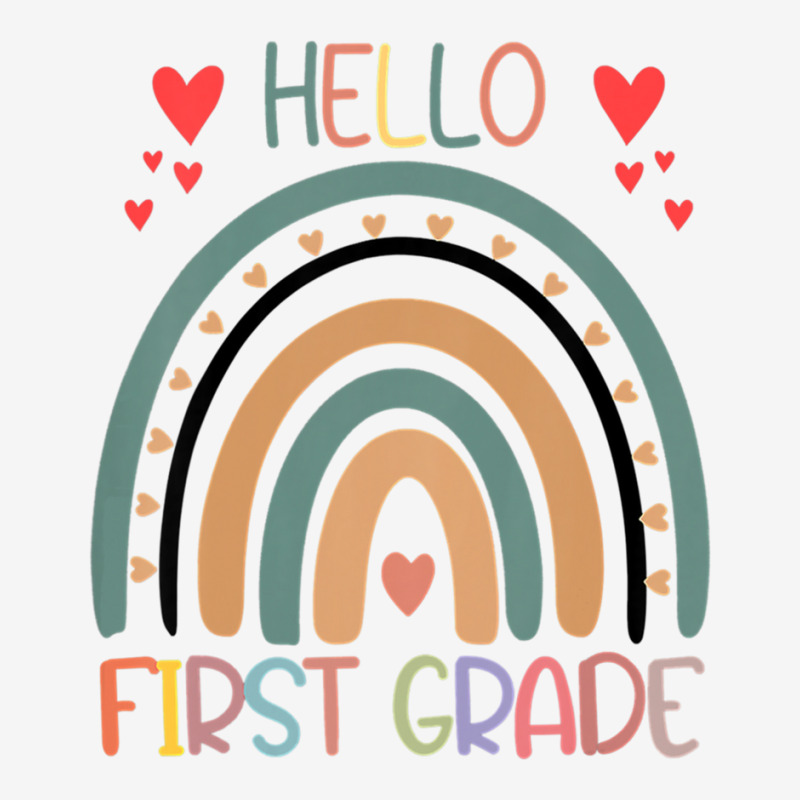 Hello First Grade Rainbow Back To School Teachers Kids Girls Camper Cup | Artistshot