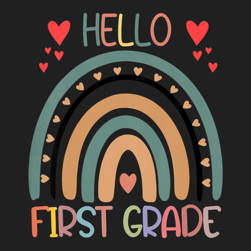 Hello First Grade Rainbow Back To School Teachers Kids Girls Drawstring Bags | Artistshot