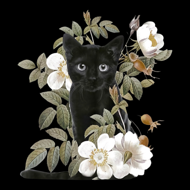 Womens Black Cat Flower White Gifts Black Cat Loves Youth Jogger by eskalitiffay | Artistshot