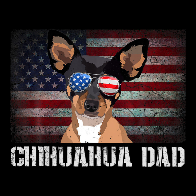 Chihuahua Dad American Chihuahua Dog Us Flag 4th Of July Baby Beanies 