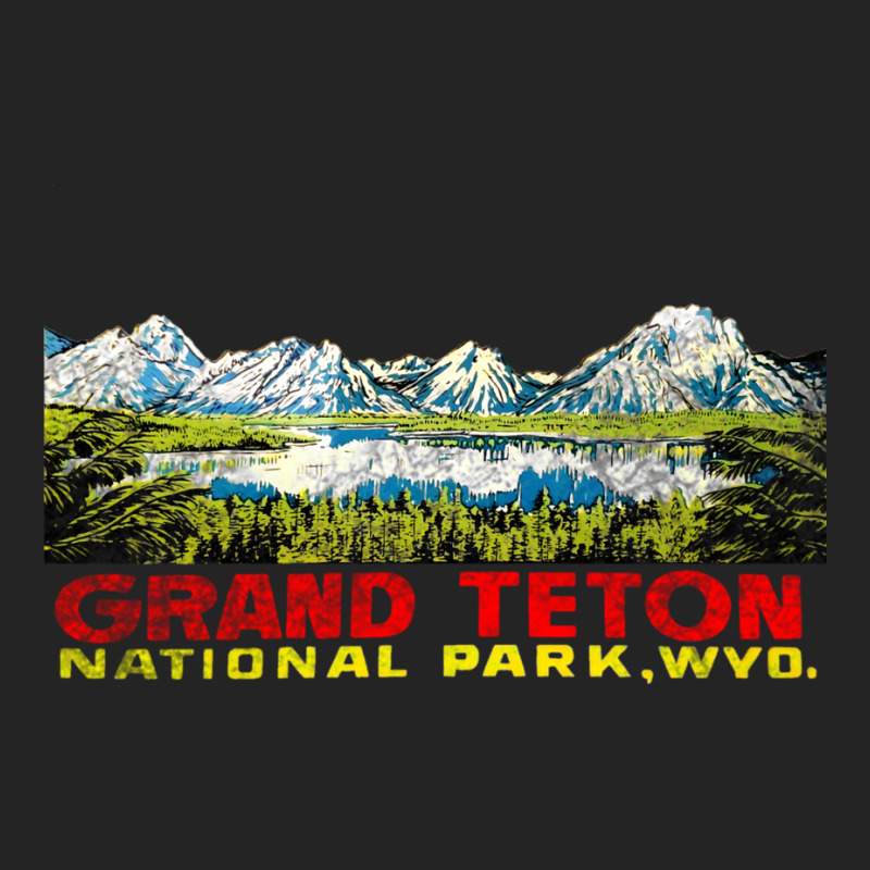 Grand Teton National Park Vintage Travel Decal 2 3/4 Sleeve Shirt by sephjomafafos | Artistshot