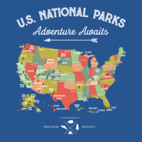 National Park Map Vintage T Shirt   All 59 National Parks Ladies Fitted T-shirt | Artistshot