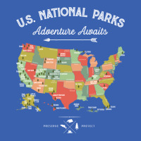 National Park Map Vintage T Shirt   All 59 National Parks Ladies Polo Shirt | Artistshot