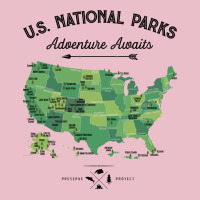 National Park Map Vintage T Shirt   All 59 National Parks Gifts T Shir Adjustable Cap | Artistshot