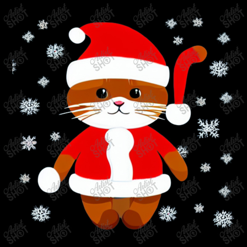 Cat Christmas Snow Pocket T-Shirt by Mikoart | Artistshot