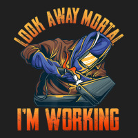 Trending Welder Shirts Look Away Mortal I'm Working Ladies Polo Shirt | Artistshot