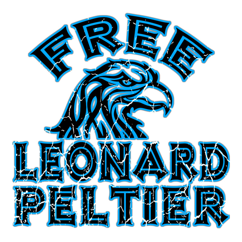 Free Leonard Peltier Blue Used Look 3/4 Sleeve Shirt by oubaydkukmanz | Artistshot