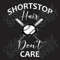 Softball Teen Girls Women Shortstop Hair Dont Care Saying T-shirt | Artistshot