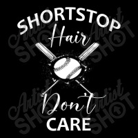 Softball Teen Girls Women Shortstop Hair Dont Care Saying V-neck Tee | Artistshot