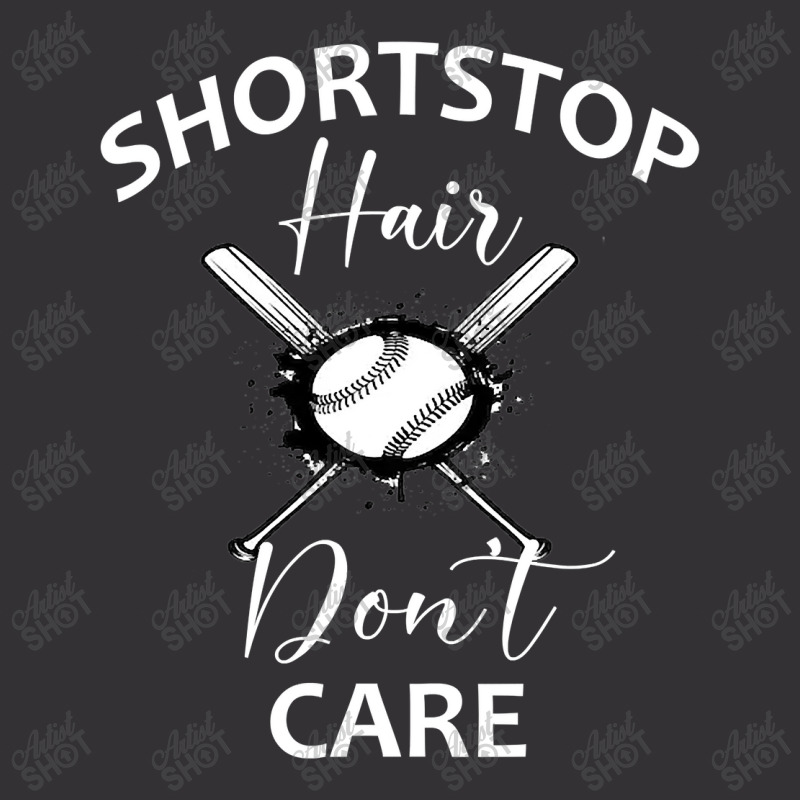 Softball Teen Girls Women Shortstop Hair Dont Care Saying Vintage Hoodie | Artistshot