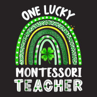 One Lucky Montessori Teacher Rainbow St Patrick’s Day T Shirt Vintage Cap | Artistshot