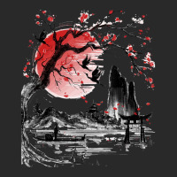 Trending Japanese Tree Red Moon With Birds Flying In Background Printed Hat | Artistshot