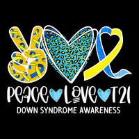 Peace Love Cure Blue & Yellow Ribbon Down Syndrome Awareness T Shirt Unisex Jogger | Artistshot