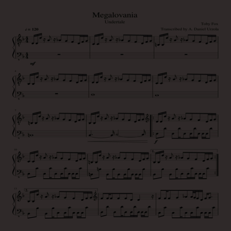 Megalovania Sheet Music 1 Racerback Tank by RogerHunnell | Artistshot