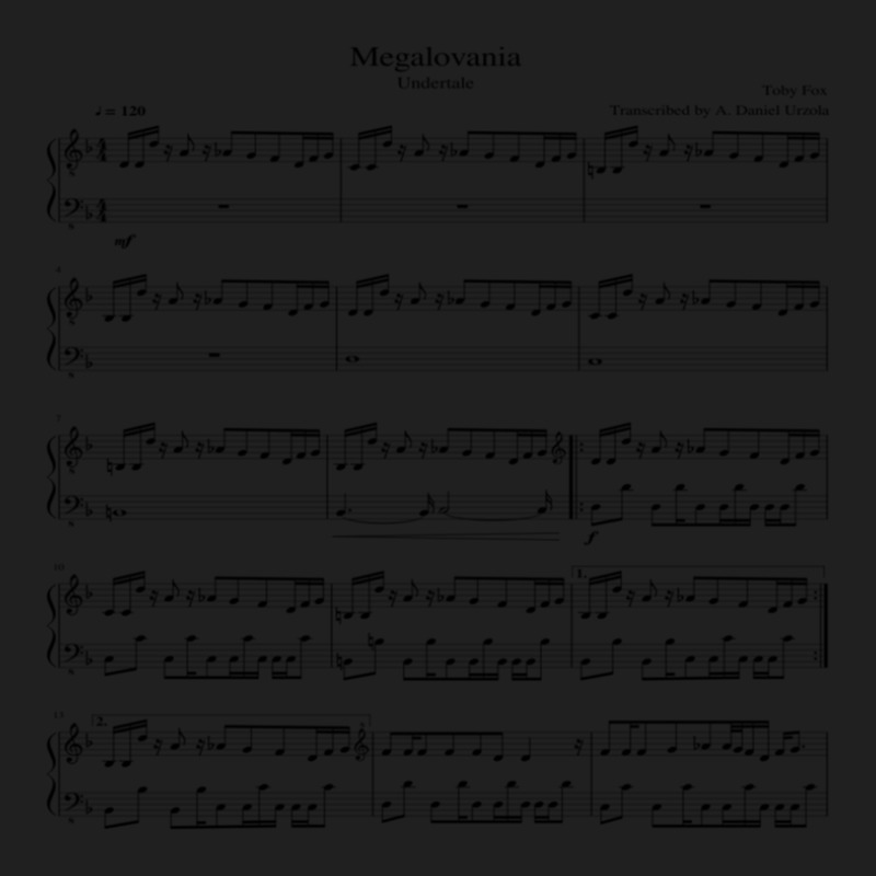 Megalovania Sheet Music 1 Ladies Polo Shirt by RogerHunnell | Artistshot